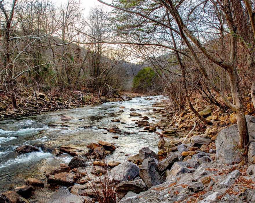 A scenic river flows through the Soddy-Daisy community of Chattanooga, TN